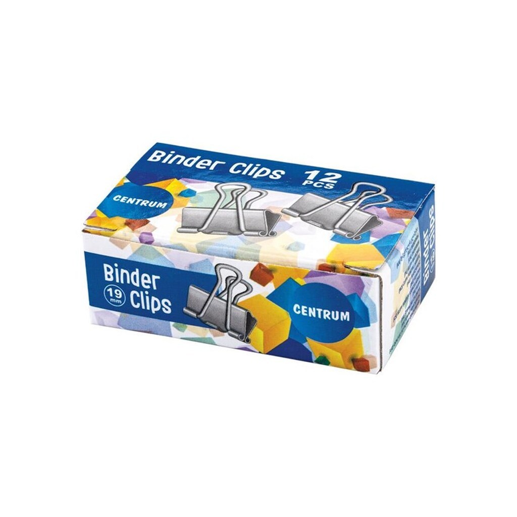 CENTRUM Foldback klemmer 12 stk. 19mm