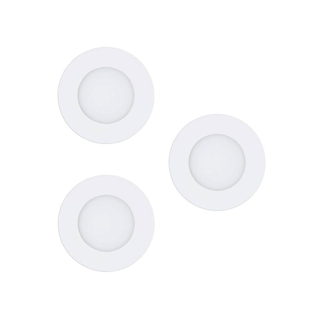 EGLO FUEVA-Z indbygningsspot, hvid, 3-pak