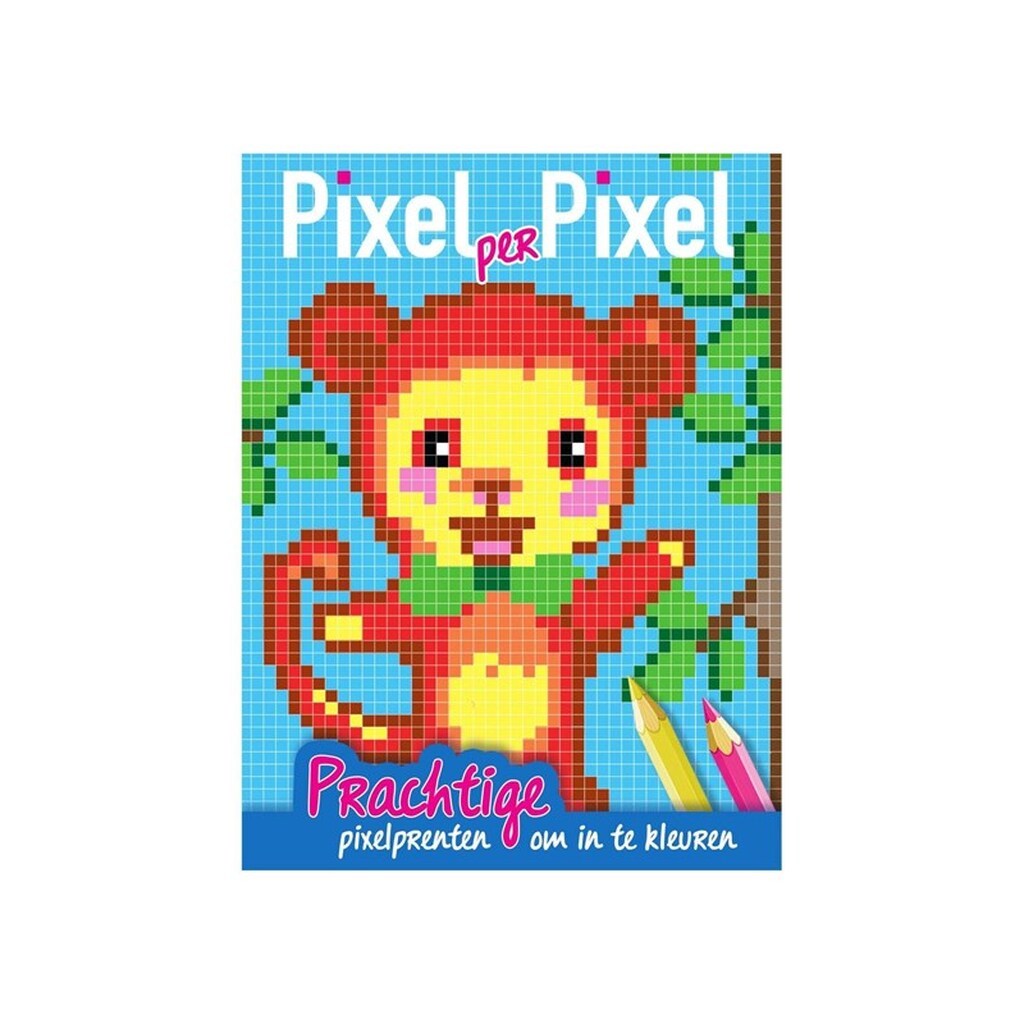 Mondikaarten Pixel Coloring Book Monkey