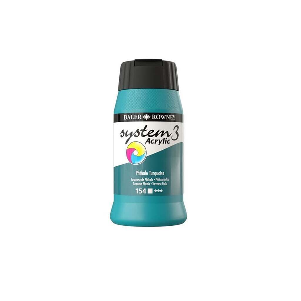 Daler-Rowney System3 500 ml Phthalo Turquoise