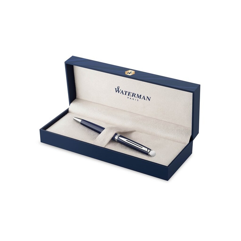 Waterman Hemisphere, Kuglepen, Blålakeret med Palladium beklædning, Medium Spids, Blåt Blæk, Gaveæske
