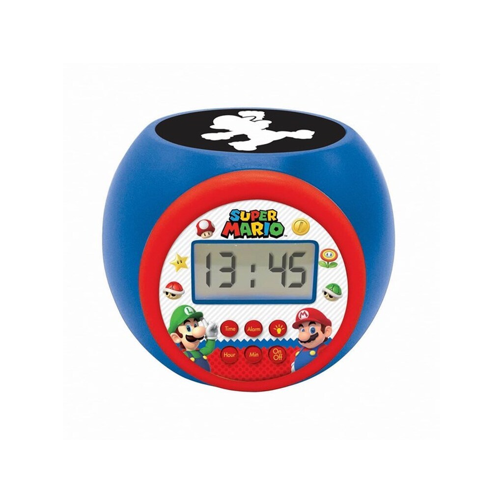 Mario Super  projektor vækkeur med timer