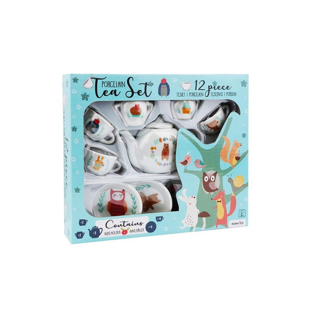Barbo Toys Little Woodies Blue Porcelain Tea Party Set