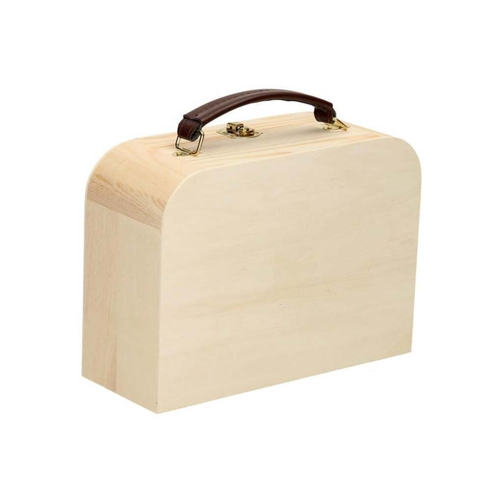 Playwood Wooden Case with Leather Handle Pine