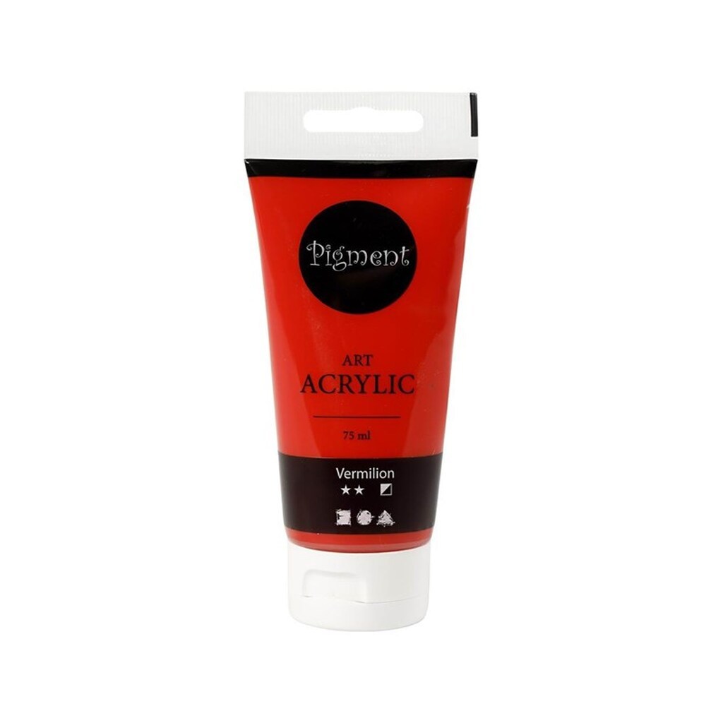Creativ Company Pigment Art Acrylic Paint Vermilion 75ml