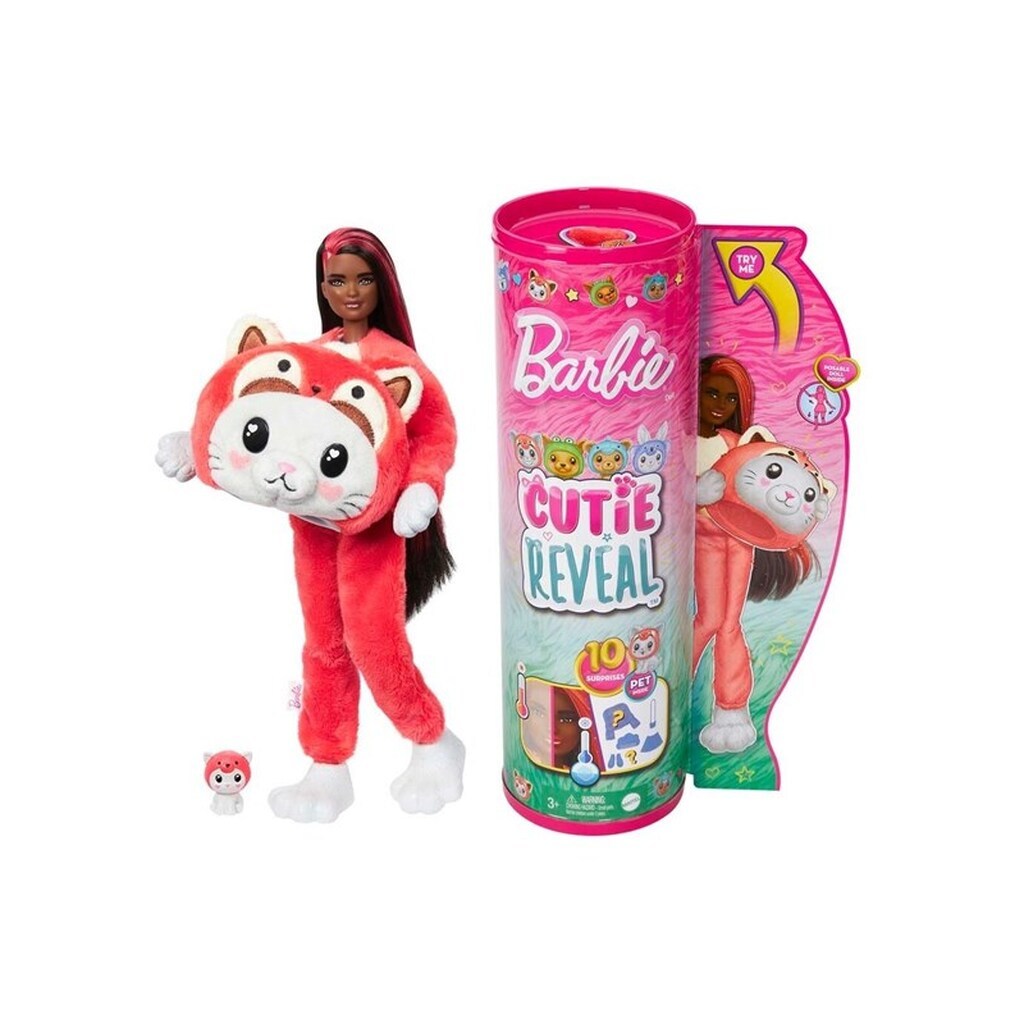 Barbie Cutie Reveal Dragt Kat Rød Panda