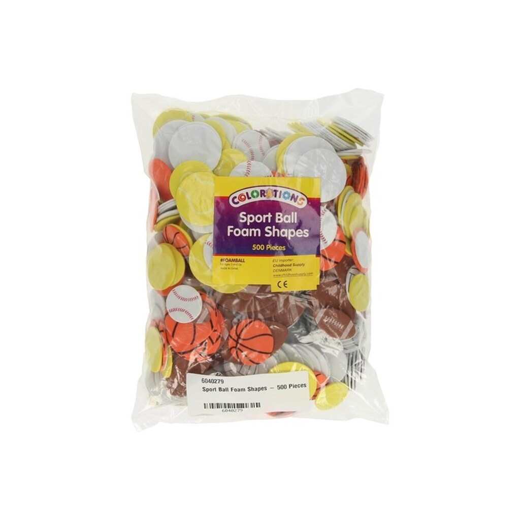 Colorations - Sports Balls Foam Shapes 500 pcs.
