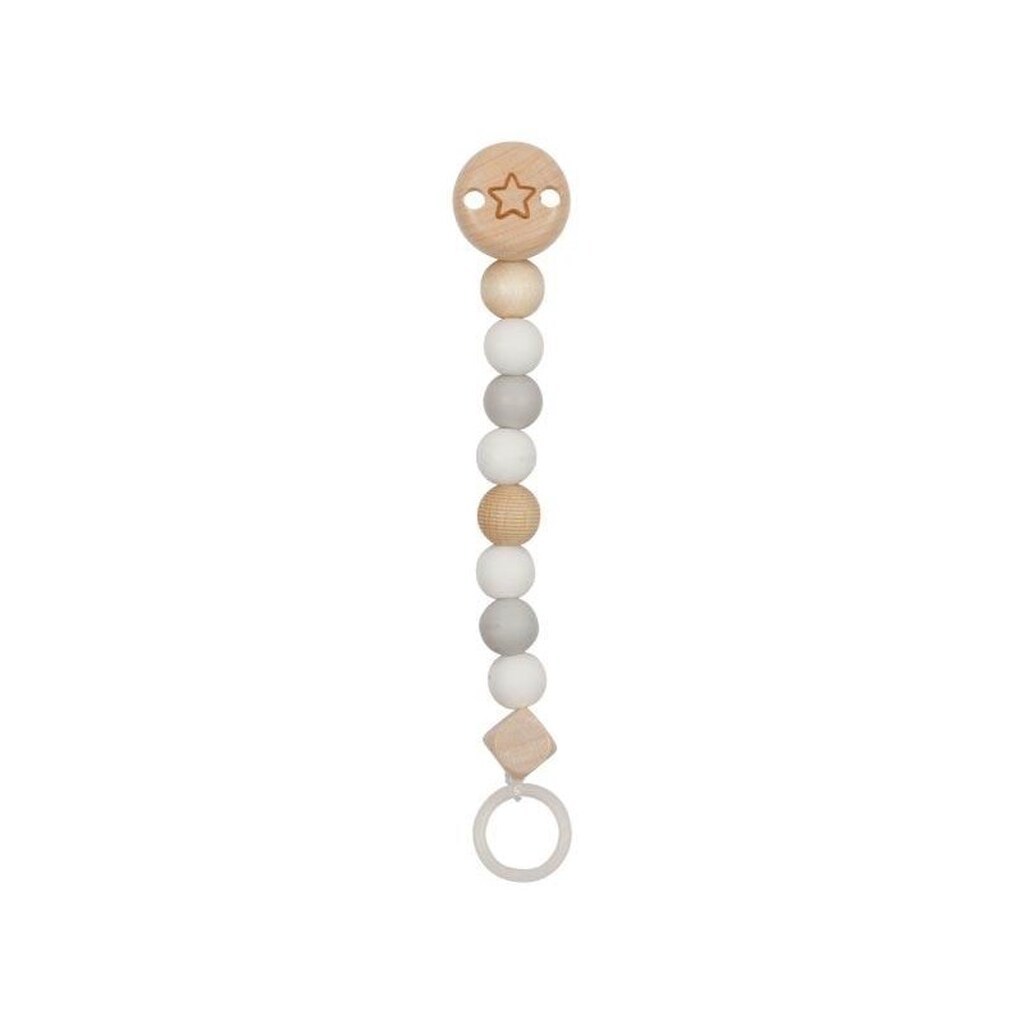 Goki Wooden Pacifier Chain Star Blue