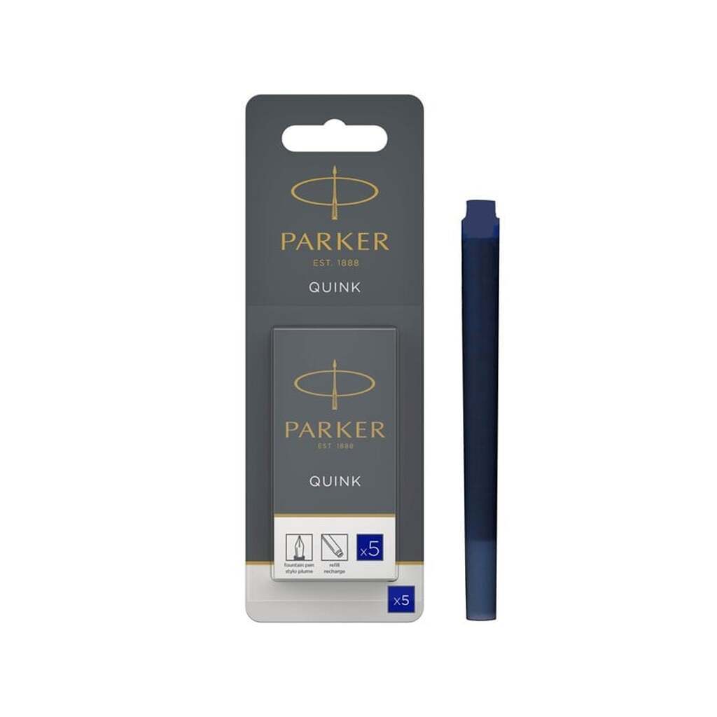 Parker Lange PARKER QUINK-fyldepenspatroner, blå, 5 stk.