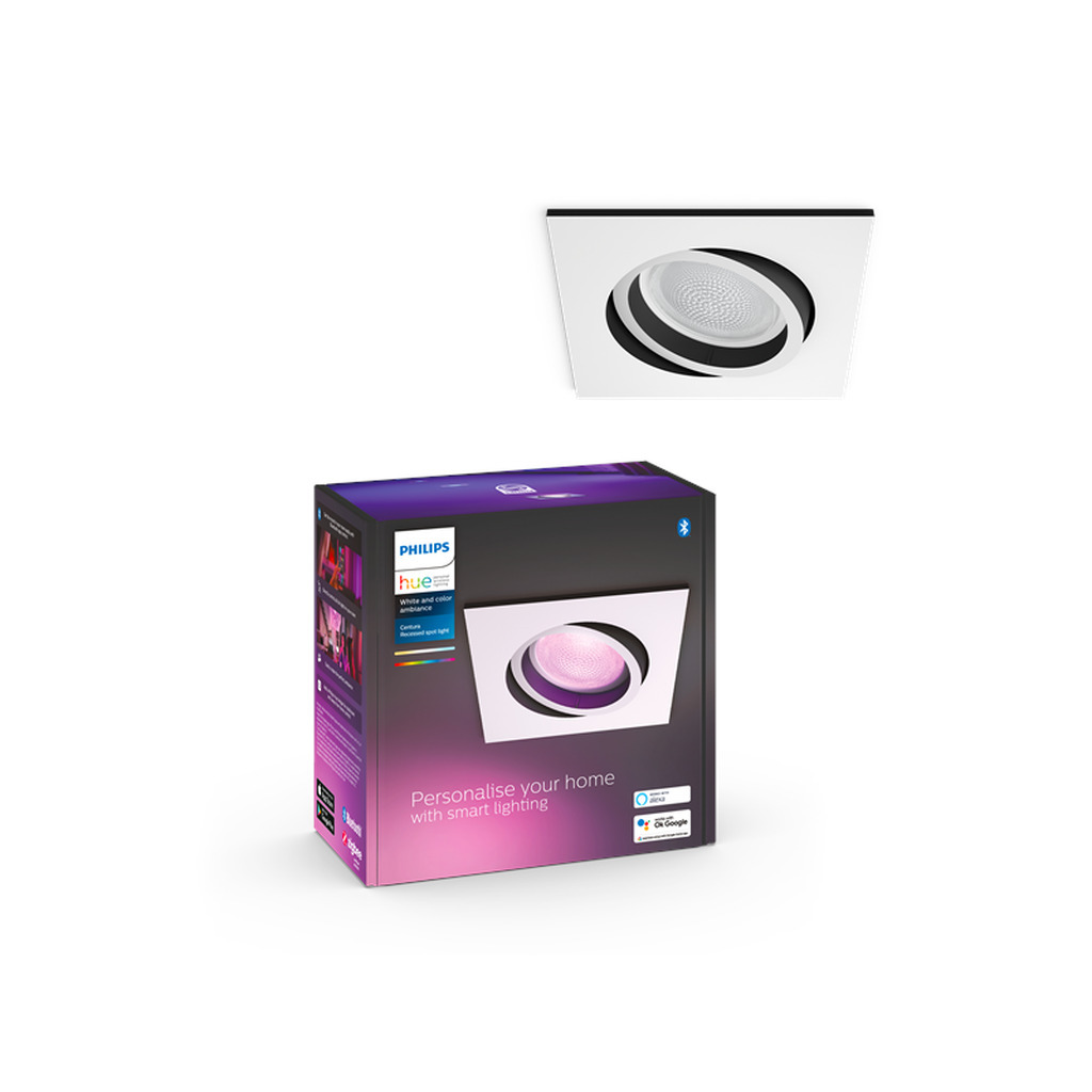 Philips Hue Centura Indbygningsspot Firkantet - Hvid