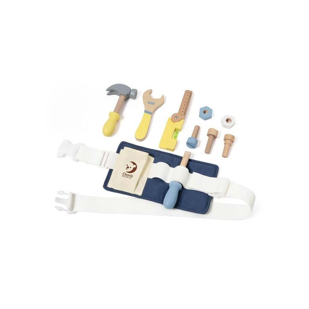 Classic World Wooden Tool Belt 10pcs.
