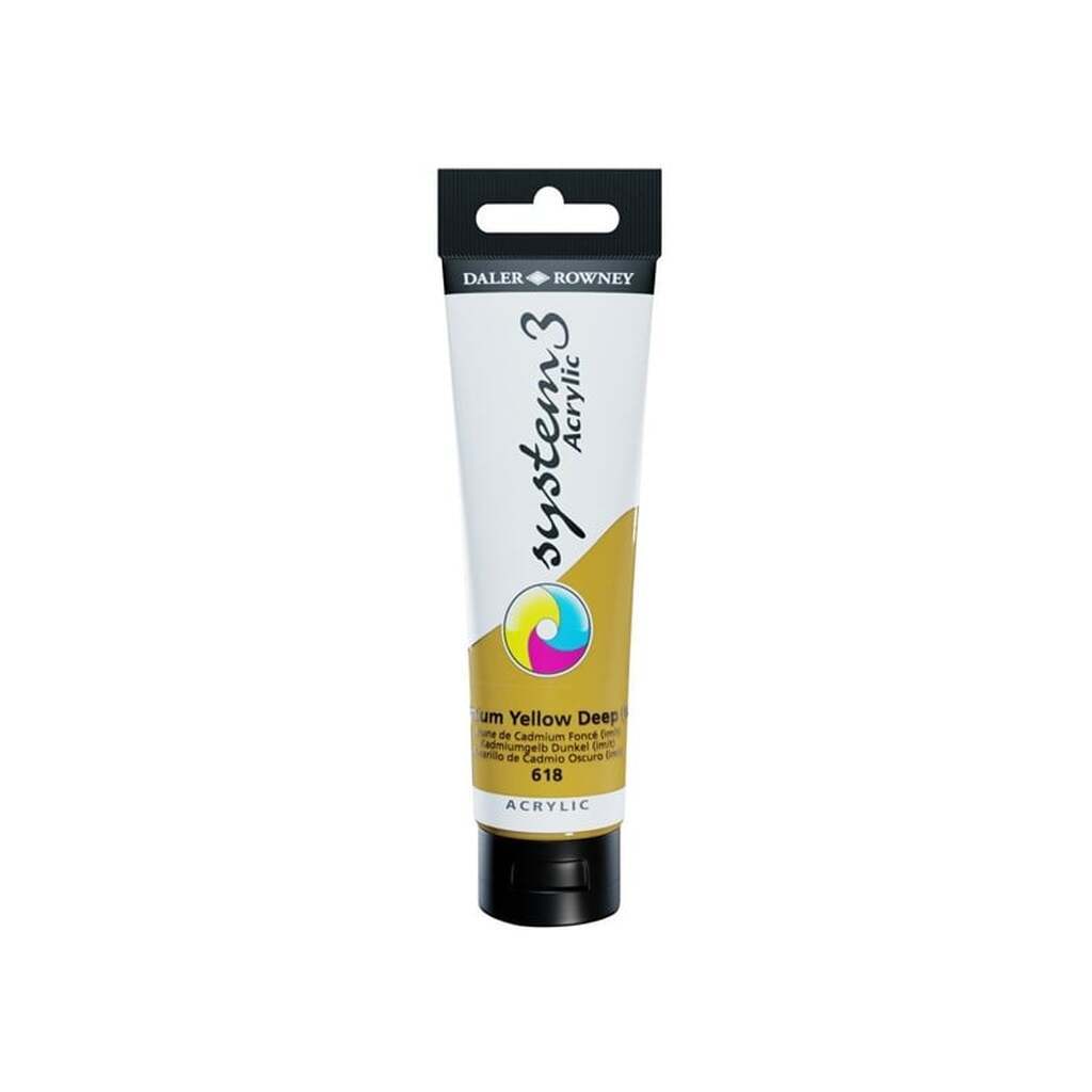 Daler-Rowney System3 150 ml Cadmium Yellow Deep Hue