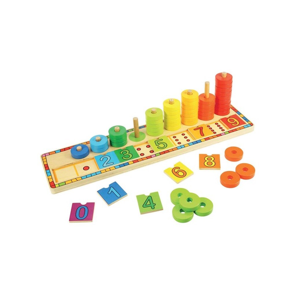 Bigjigs Wooden Learning Game Counting 55 pcs.
