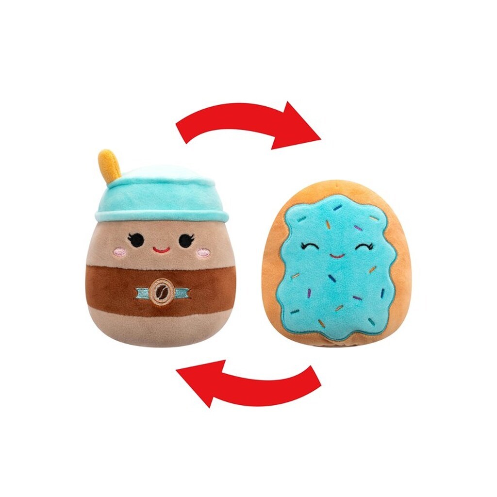 Squishmallows Flip-a-Mallows Hautely the Coffee and Erissa the Blueberry Poptart 13 cm