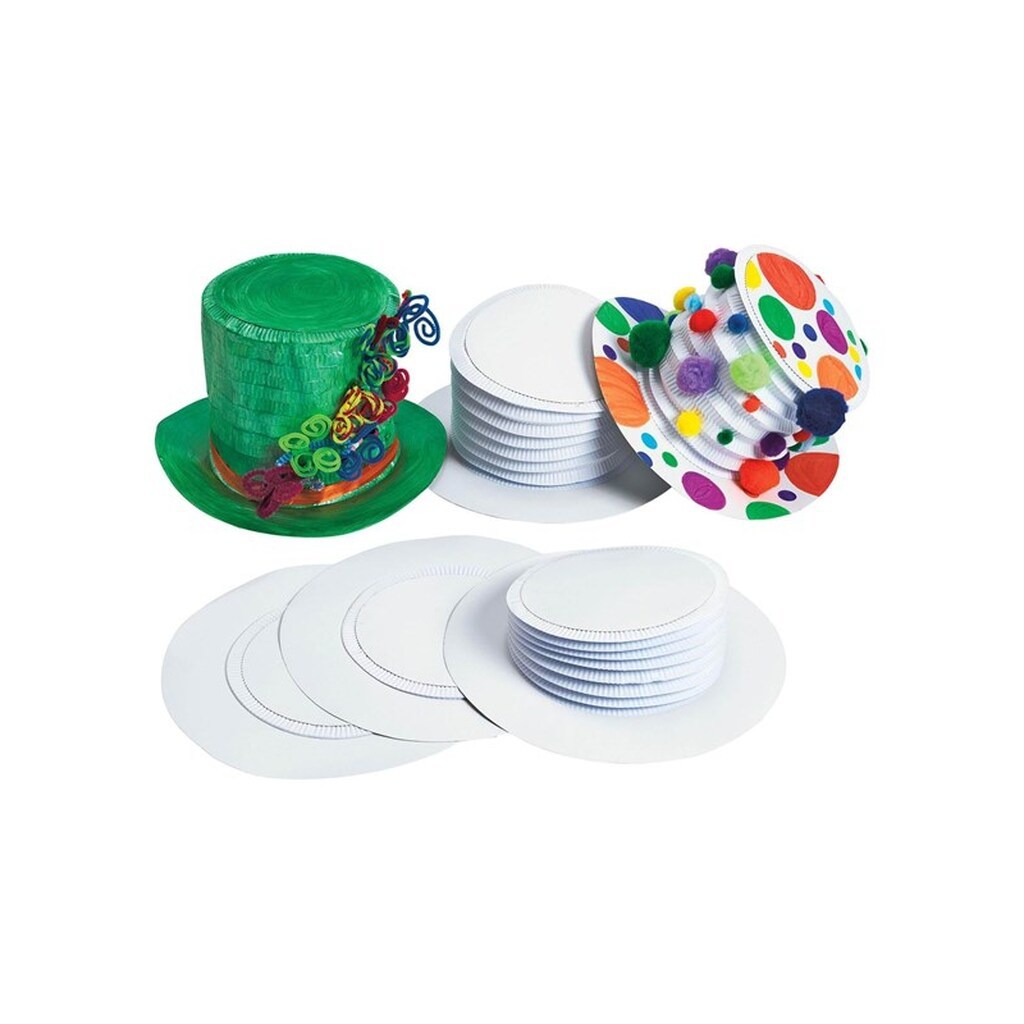 Colorations - Make and Decorate Your Own Hat Top White Set of 12