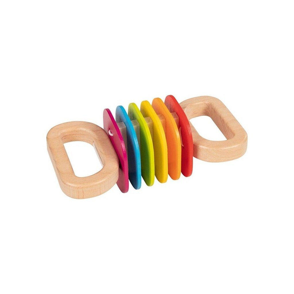 Goki Wooden Rainbow Rattle