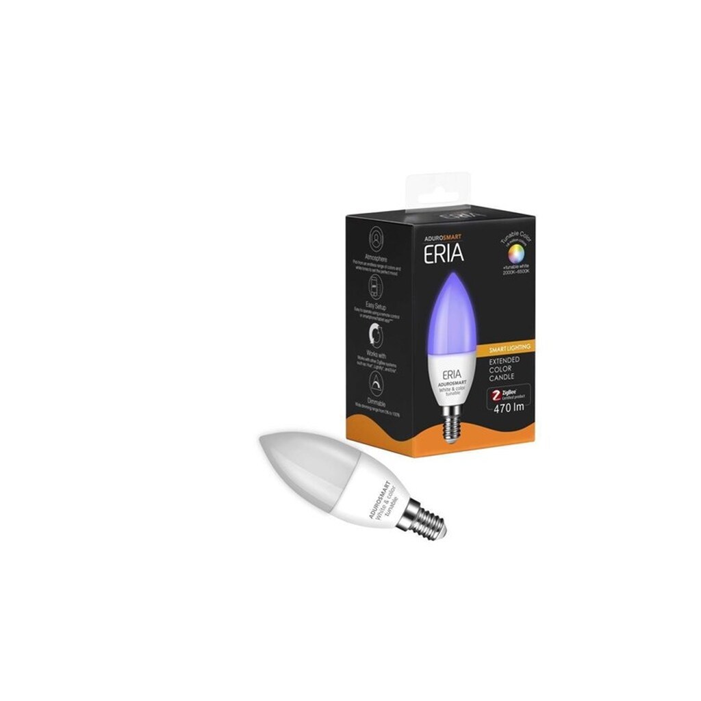 Adurosmart ERIA Zigbee LED E14 Candle B38 White 6W 470lm RGBW
