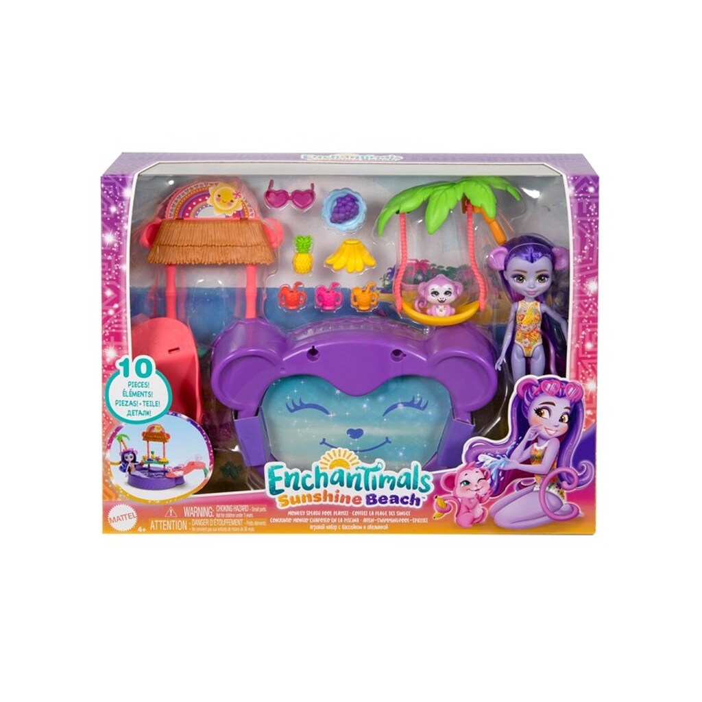Enchantimals Sunshine Beach Monkey Splash Pool Playset
