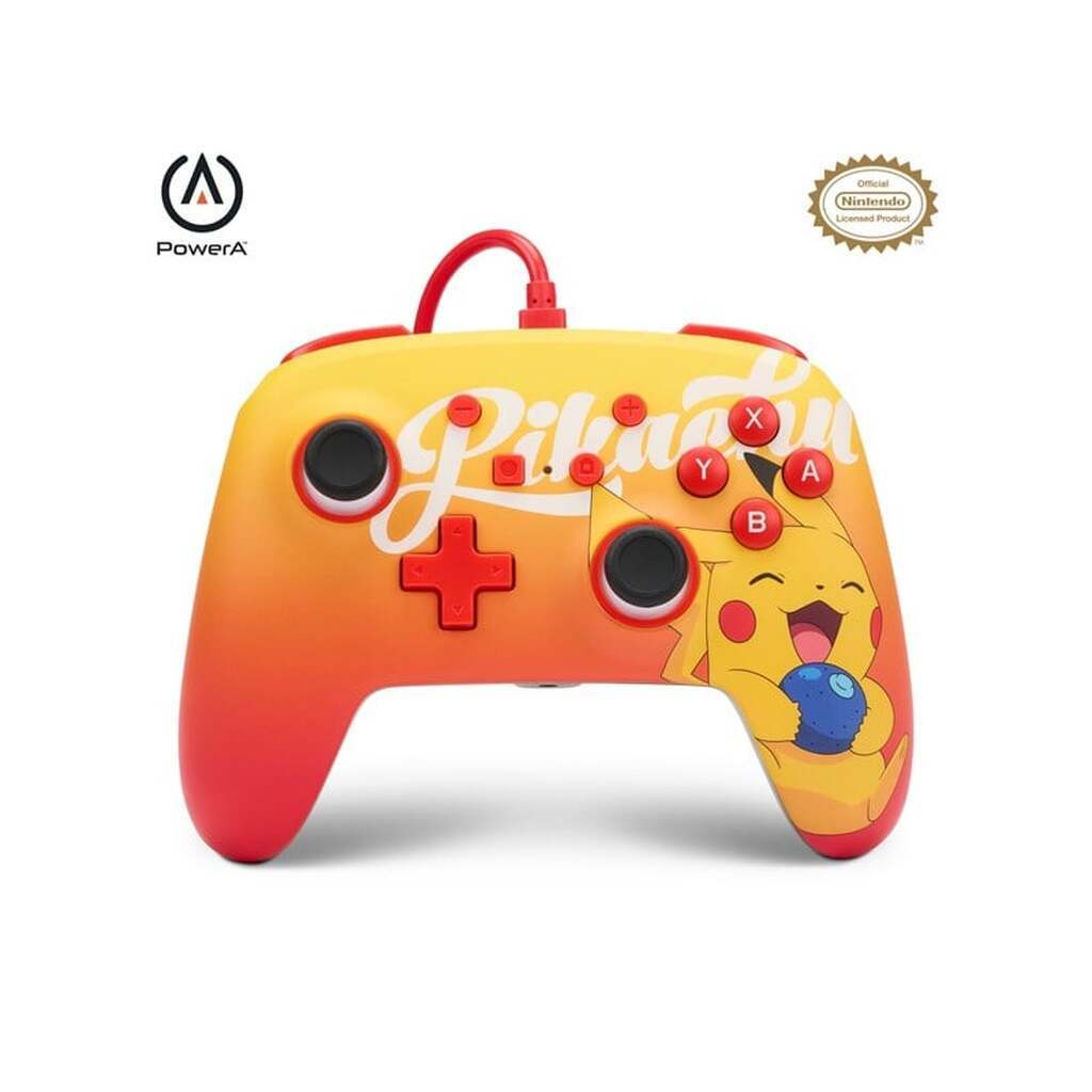 PowerA Enhanced kablet controller til Nintendo Switch - Oran Berry Pikachu - Wired Controller - Nintendo Switch