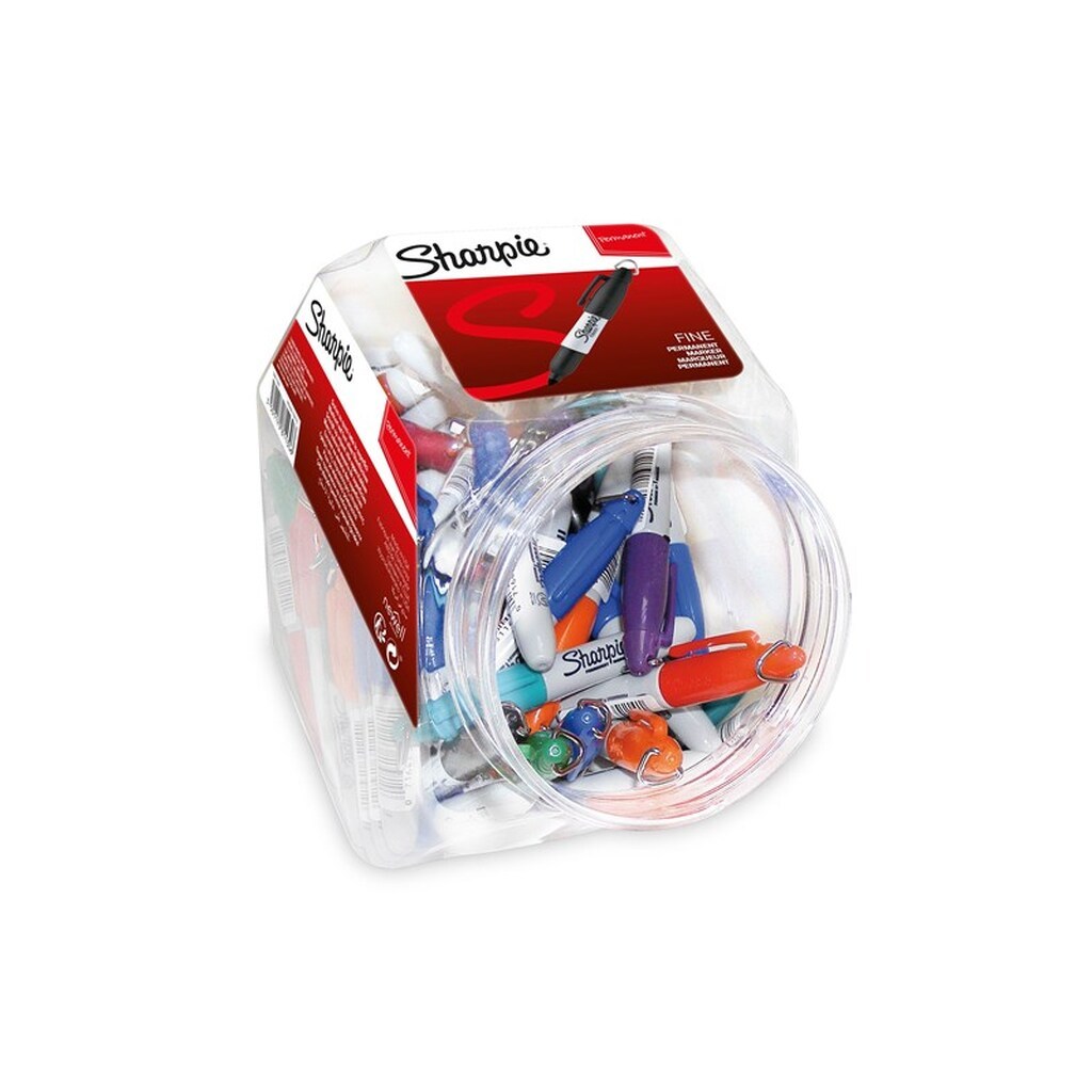 Sharpie Mini Permanent Markers, fin spids, forskellige farver, beholder med 72 styk