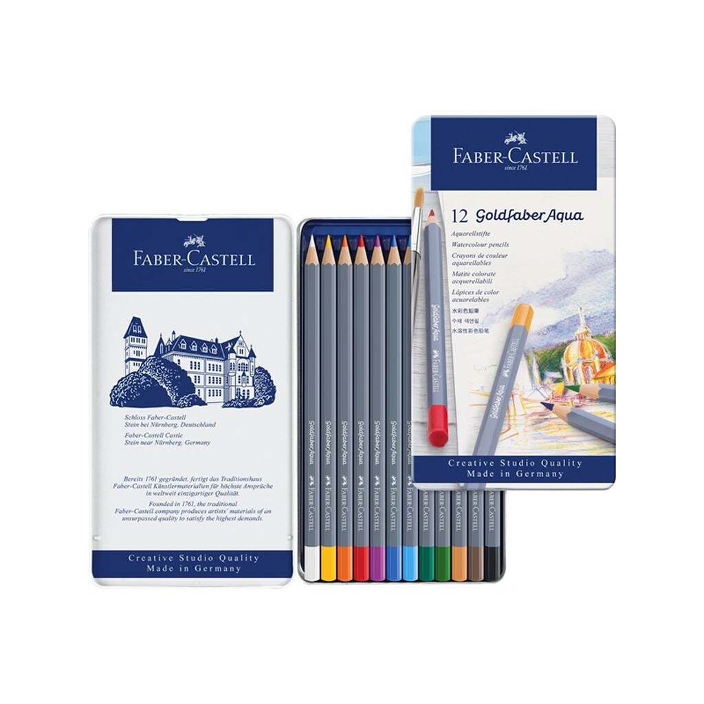 Faber-Castell Goldfaber akvarel tin 12 ass