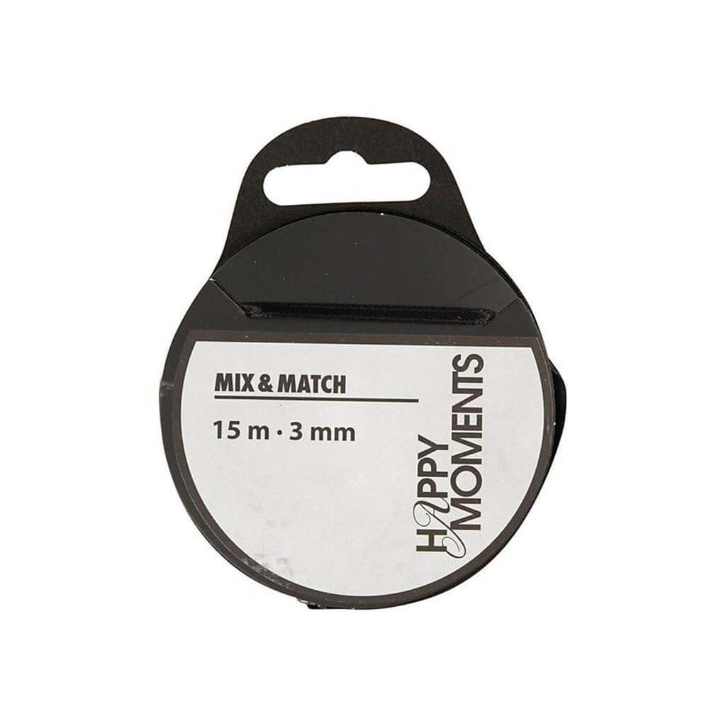 Creativ Company - Satin ribbon Black 15m