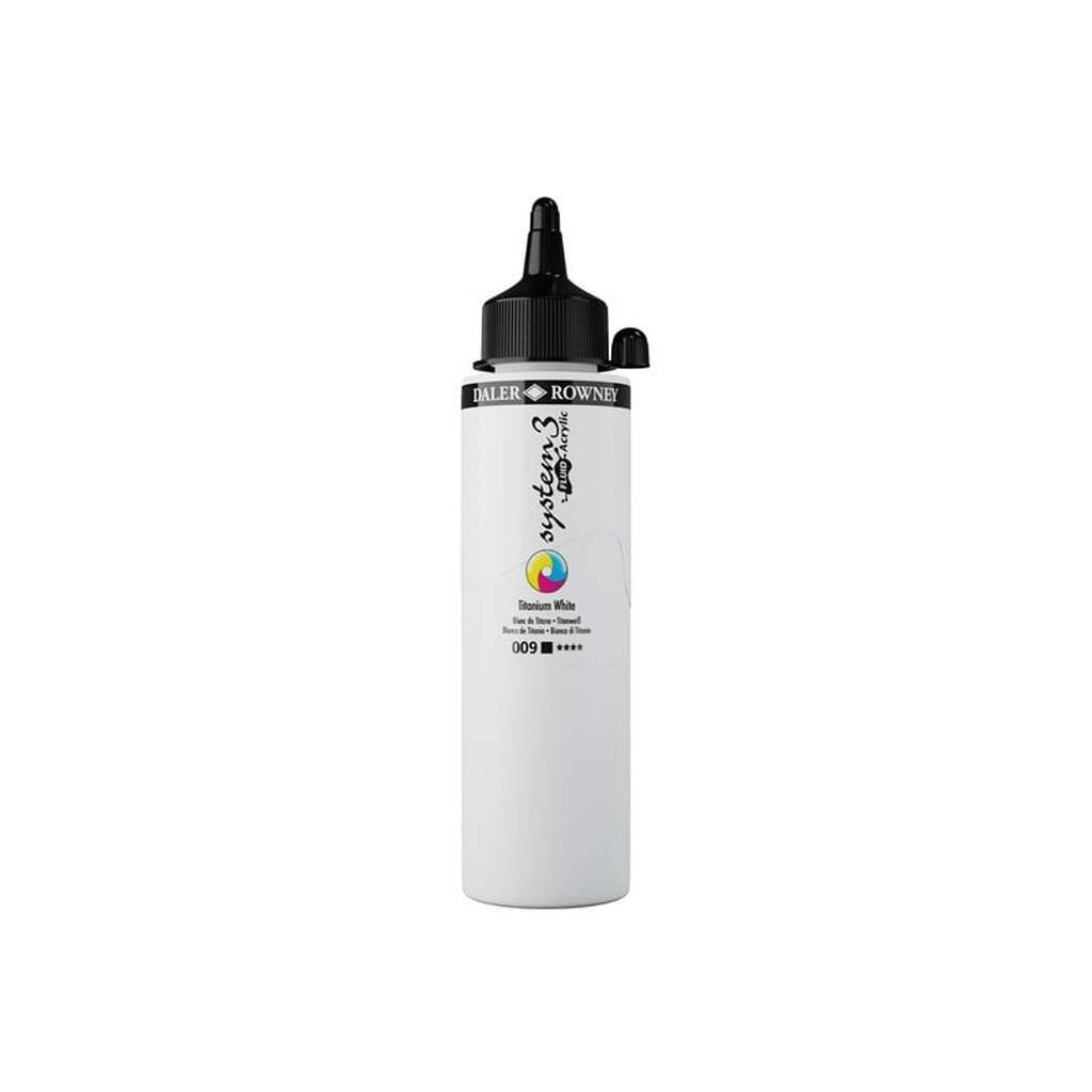 Daler-Rowney System3 Fluid Acrylic 250 ml Titanium White