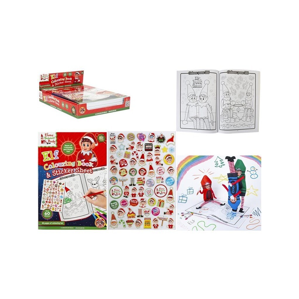 Elves Behavin&apos; Badley A4 Elf Colouring Book 48 pages with Sticker Sheet