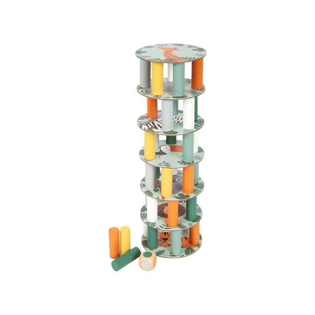 Small Foot - Wooden Wobble Tower Safari Game
