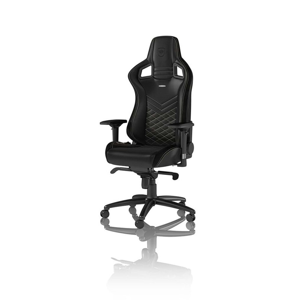 noblechairs EPIC Series - Black / Gold Gamer Stol - Sort / Guld - PU Læder - Op til 120 kg