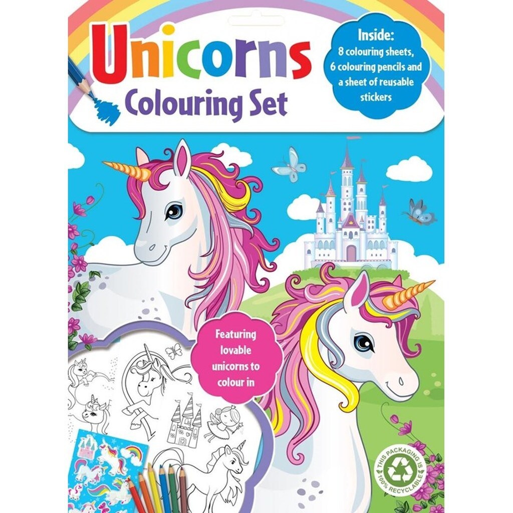 Alligator UNICORN Coloring Set