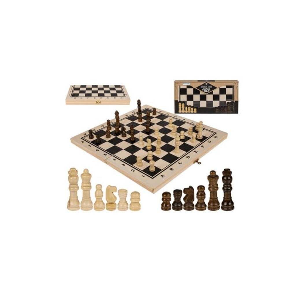 OUT OF THE BLUE Træspil, Skak. Ca. 34*34cm.