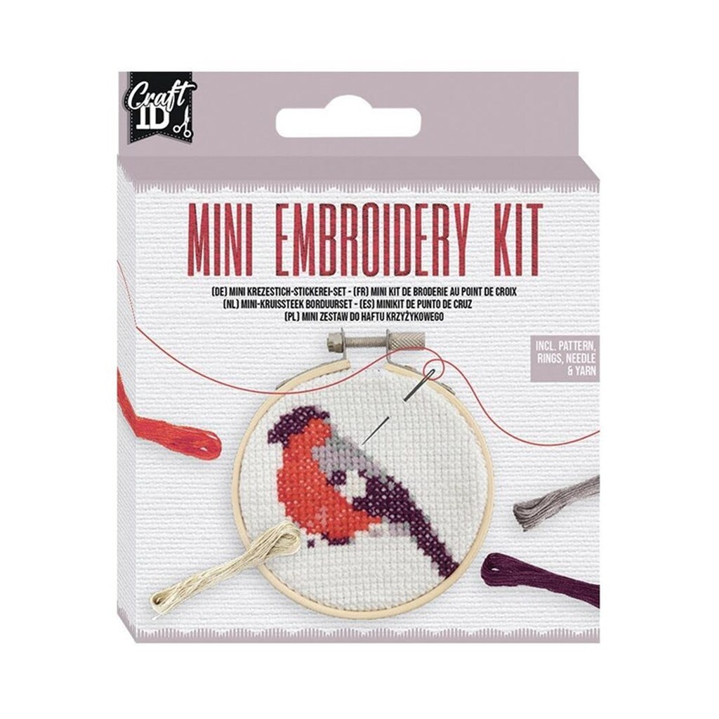 Creative Craft Group Mini broderisæt 12,5*10cm Fugl.