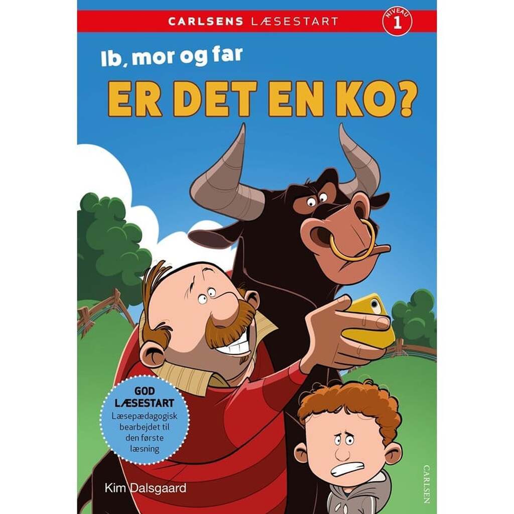 s Læsestart: Ib mor og far - Er det en ko? - Børnebog - Hardcover