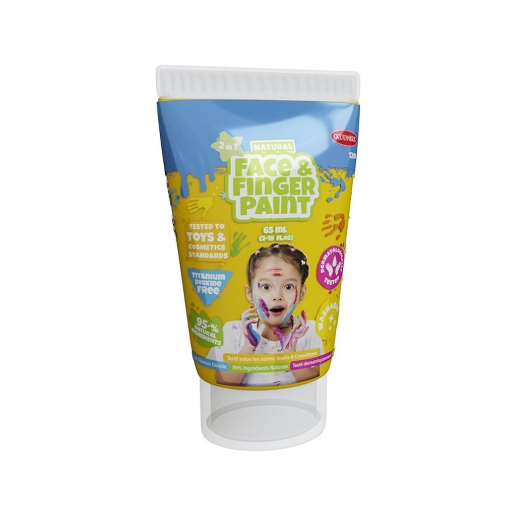 Boti Natural Face &amp; Fingerpaint Tube - Yellow 65ml