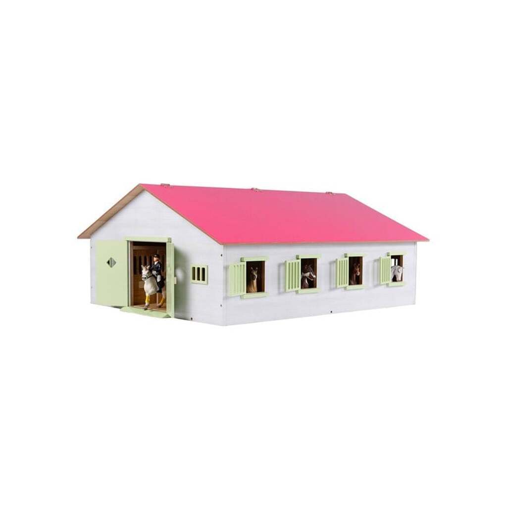 Kids Globe - Horse Stable Pink with 7 Boxes 1:24