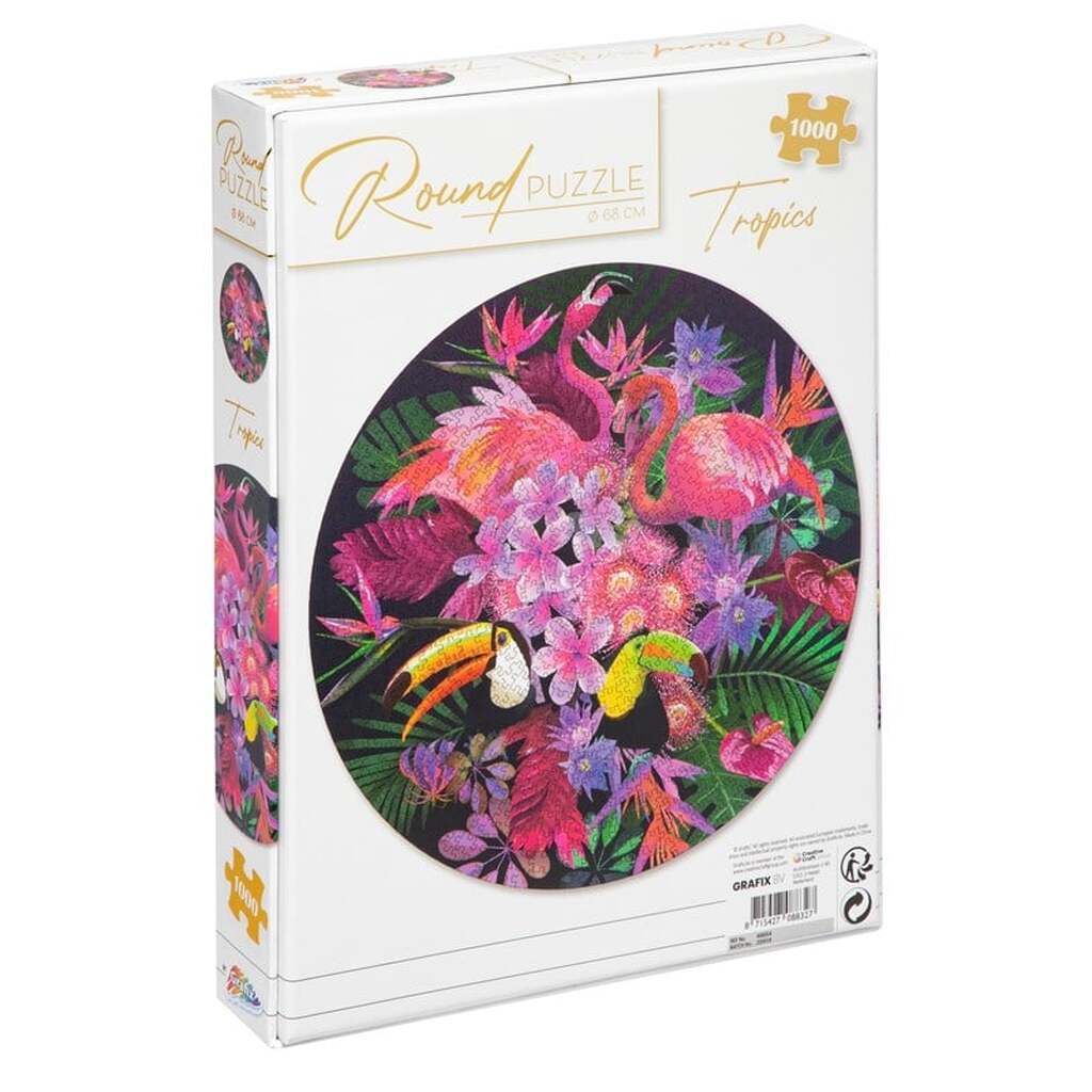 Grafix Tropical Round Puzzle 1000 pcs - 68 cm