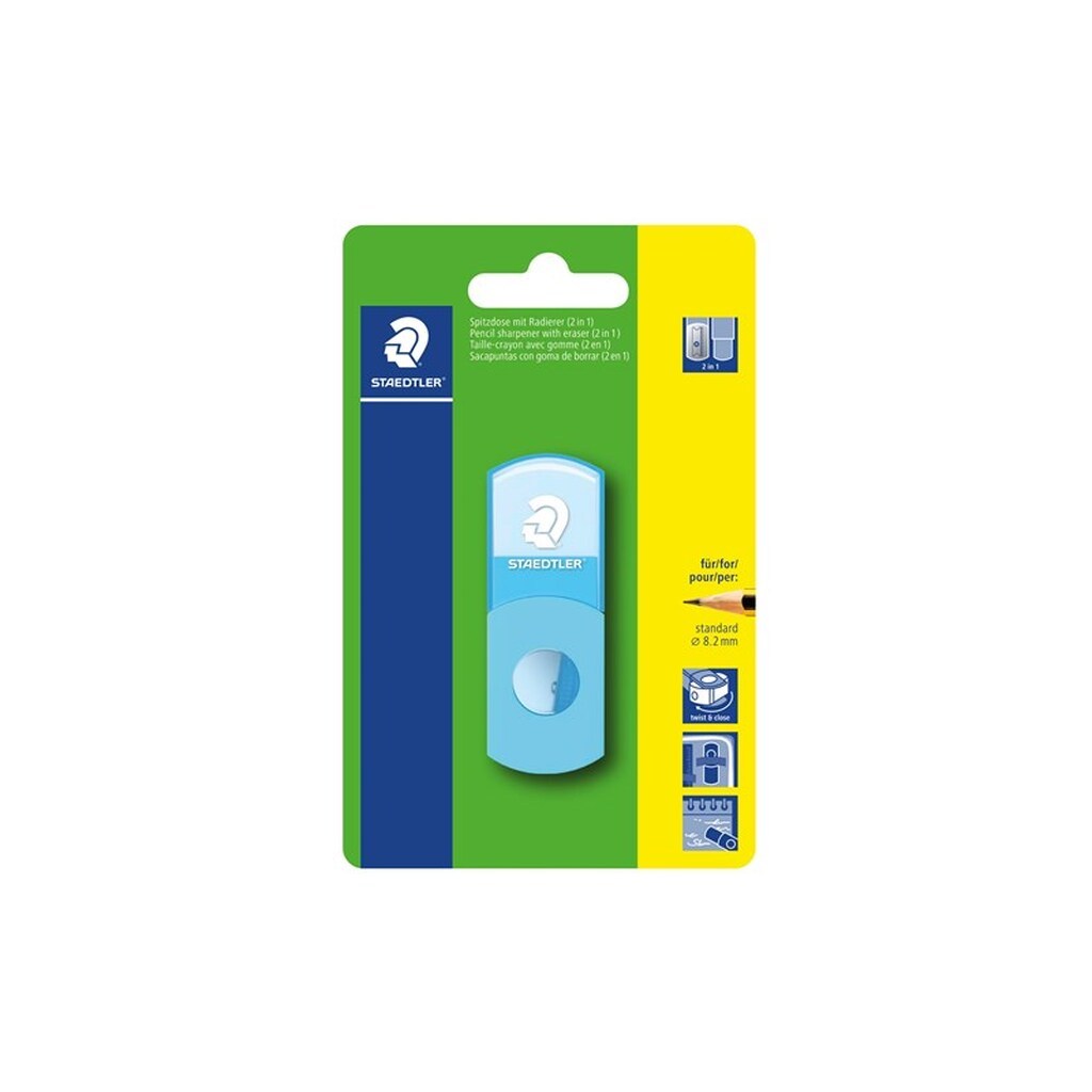 Staedtler Blyantspidser m. viskel. Neon Tur Bk