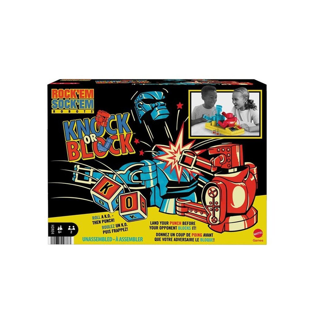 Mattel Games Rock &apos;Em Sock &apos;Em Robots Knock or Block