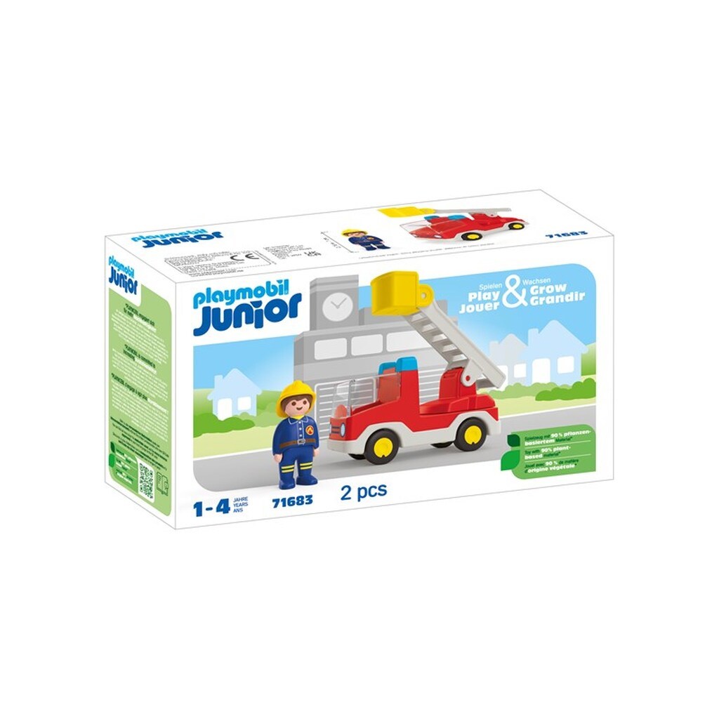 Playmobil 1.2.3 - Junior Brandbil med stige