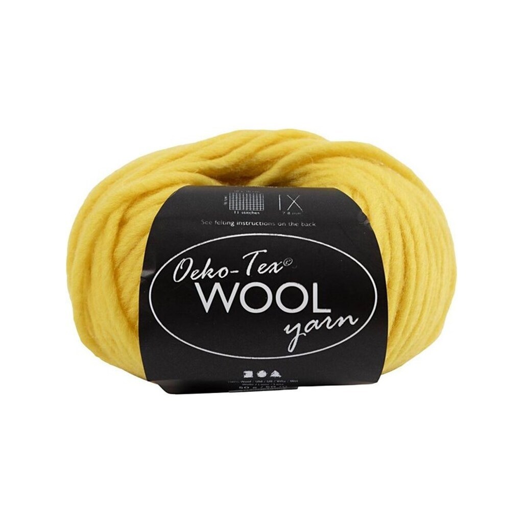 Creativ Company Wool yarn Yellow 50m