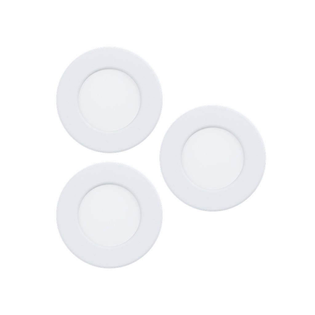 EGLO FUEVA 6-Z INDBYG. SÆT Ø88 RGB/CCT 3X2,8W 1020LM IP44 HVID