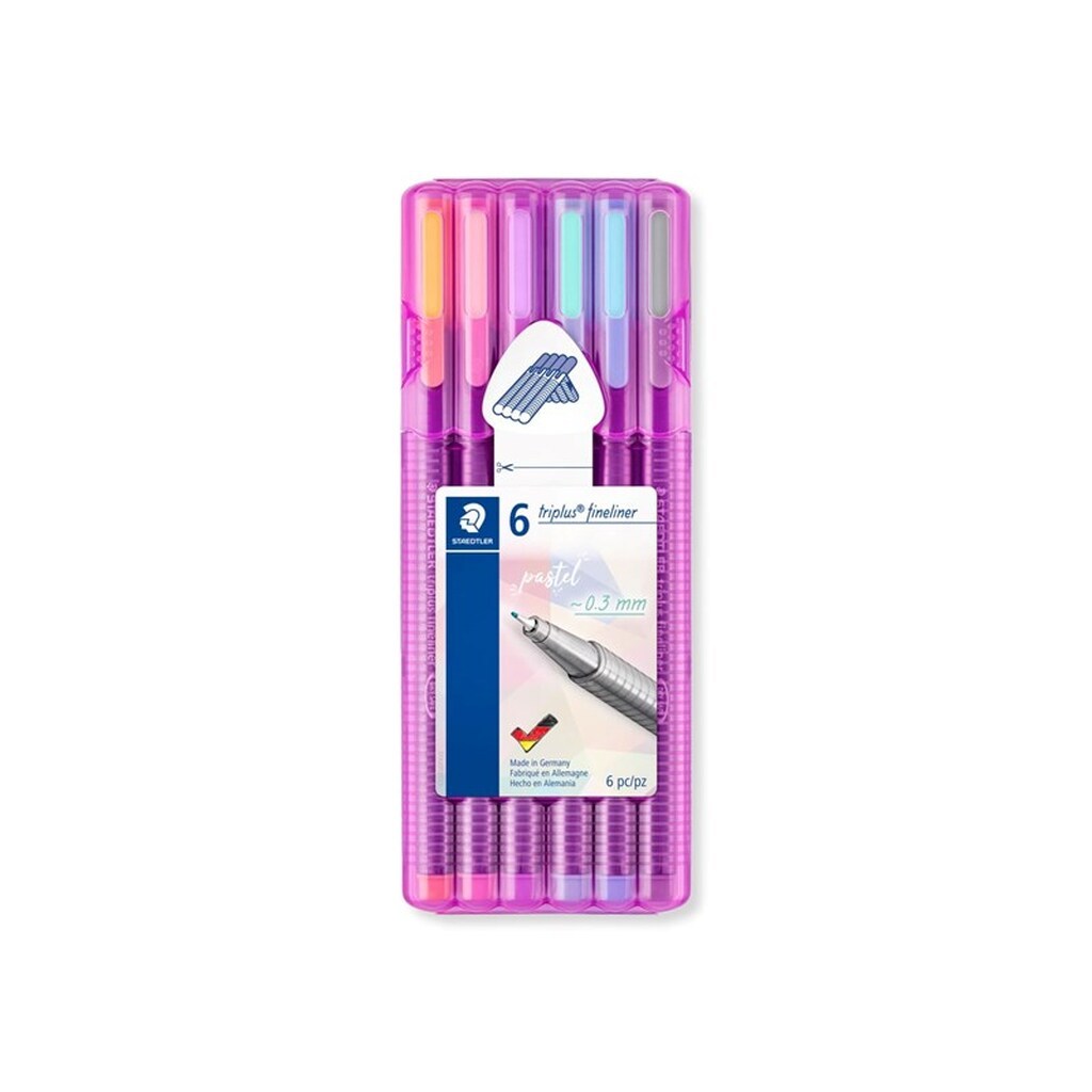 Staedtler Triplus Fineliner Pastel 6/ass. Boks