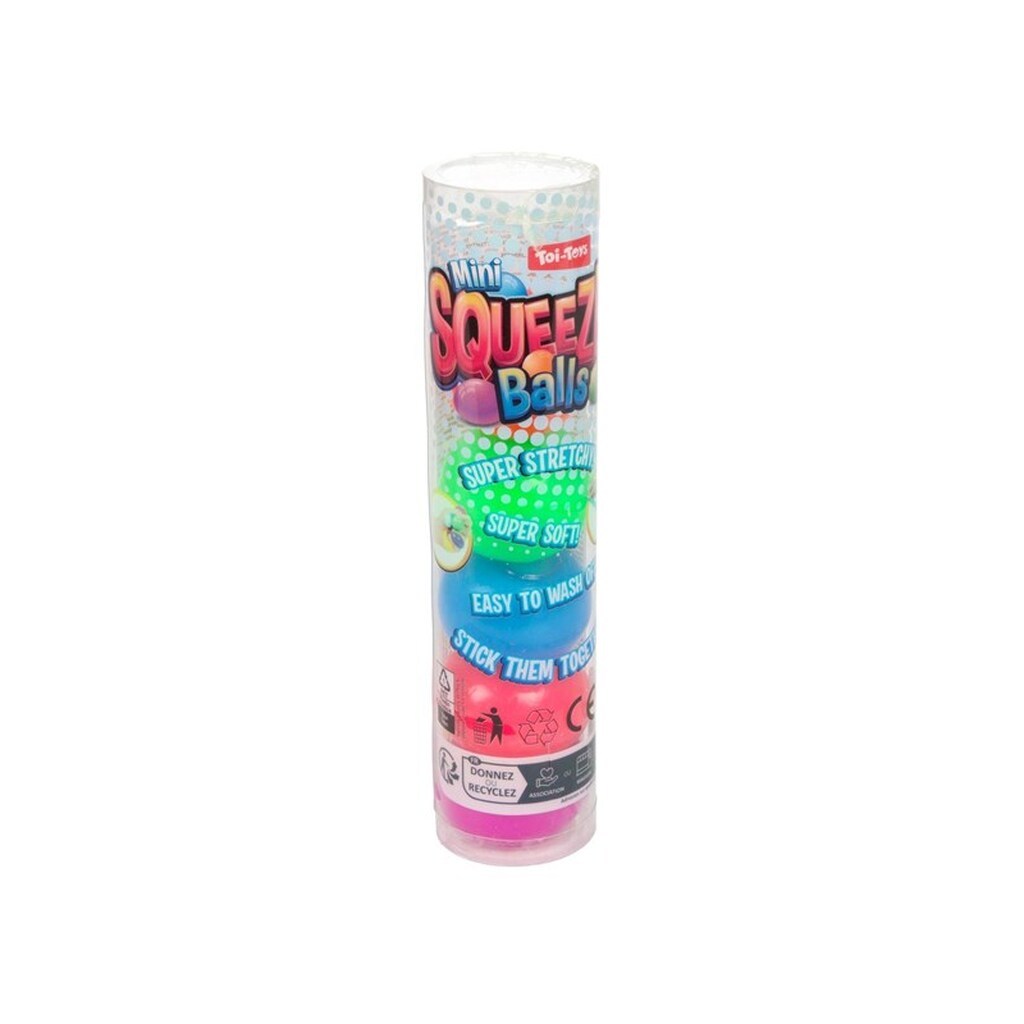 Toi-Toys - Fun Mini Squeeze Balls Stickeezz in Tube 5 pcs.