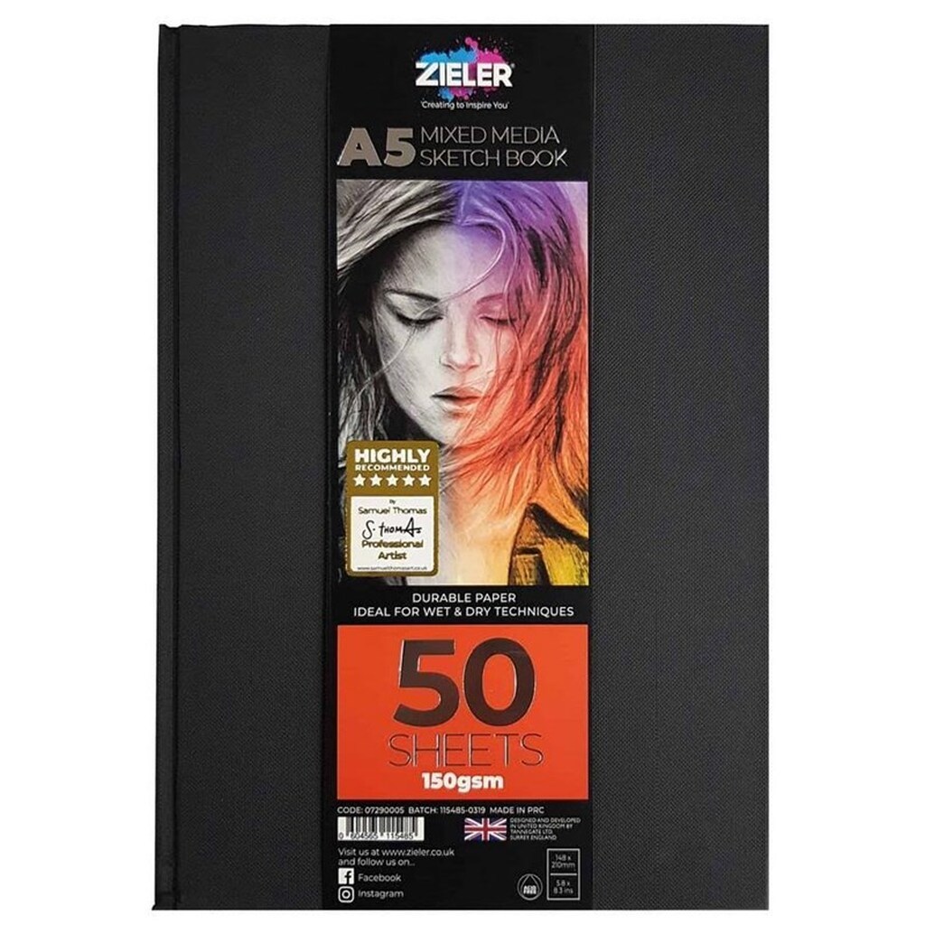 Zieler Skitsebog Hardcover A5 150g.