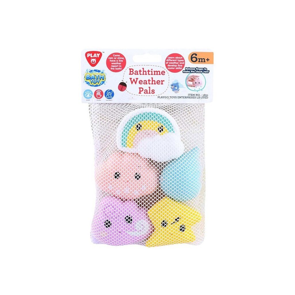 PLAY Bath Toys Weather Influences in Net 5pcs.