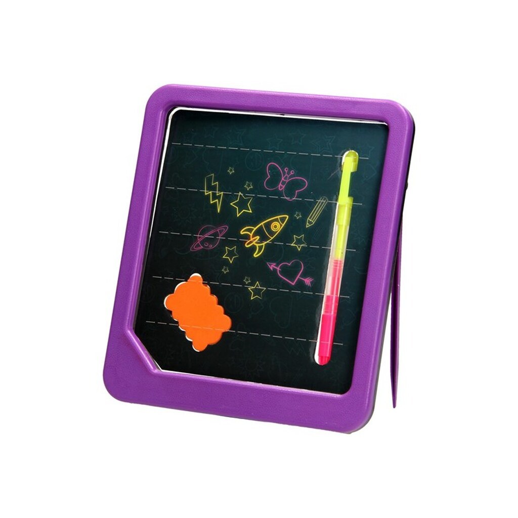 Toi-Toys Neon Glow Drawing Board with Pen and Sponge