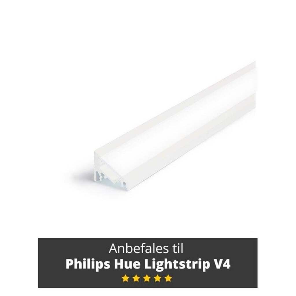 Light Solutions Aluminum profile - Model C for Philips Hue and WiZ - White