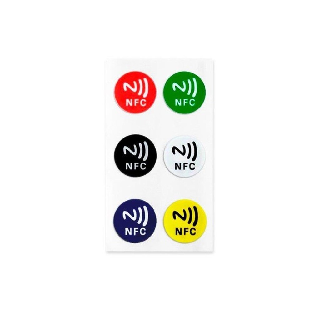 Light Solutions NFC tag - NTAG213 - farvet klistermærker - 6 stk