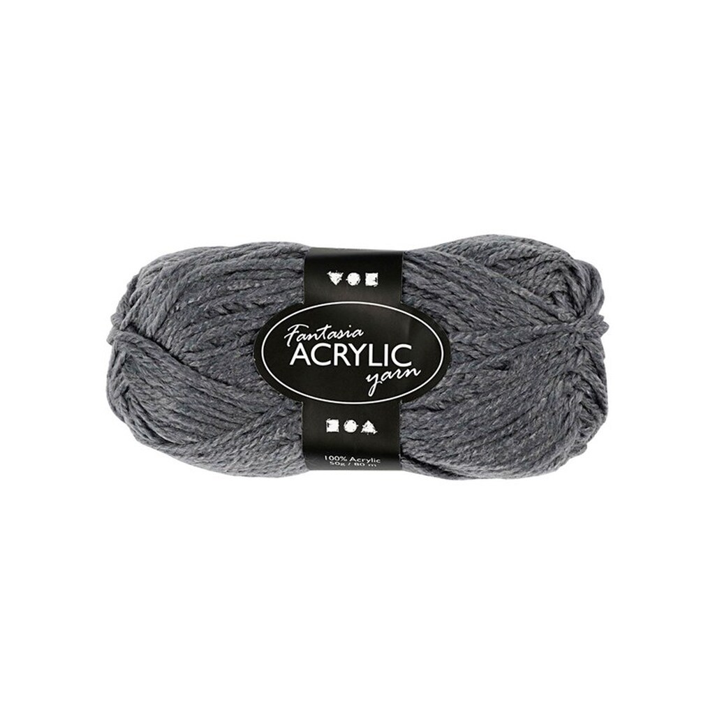 Creativ Company Acrylic yarn Grey 50gr 80m